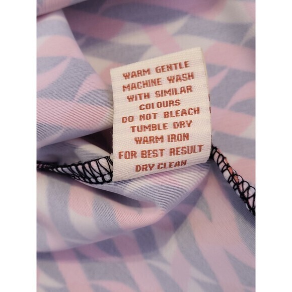 Aryeh Womens Tunic Dress V Neck Pink Geometric Print‎ Multicolor Size Large - Picture 5 of 14